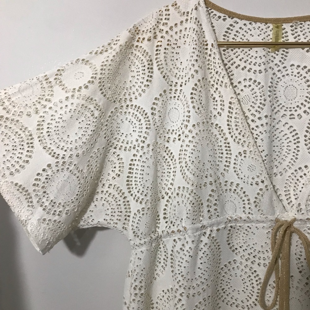 Vitamin A Cable Crochet Swim Cover sz Small - Picture 3 of 4